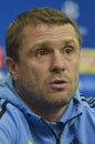 KIEV, UKRAINE - December 8, 2015: Dynamo Kiev's coach Serhiy Rebrov