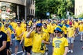 KIEV, Ukraine, EURO 2012 - Marsh of swedish fans