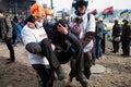 KIEV, UKRAINE - February 19, 2014: Mass anti-government protests