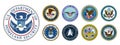 Kiev, Ukraine - February 22, 2023: United States Department of Defense Security Cooperation. Logo set Homeland Security Royalty Free Stock Photo