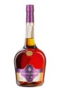 Bottle of Courvoisier very special cognac. Isolated on White Background. Field with Clipping Path Royalty Free Stock Photo