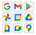 Icons set of Google services