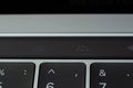 Kiev, Ukraine - January 24, 2020: Keyboard backlight control buttons on the touchbar on the macbook pro 2019 Royalty Free Stock Photo