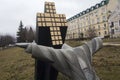 Kiev, Ukraine - January 31,2020: Memorial to the victims of the faith in the territory of Michael`s Monastery