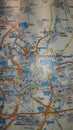 KIEV, UKRAINE - JANUARY 14, 2020: Old collection of maps and atlases