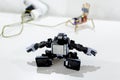 KIEV, Ukraine - January 08,2017:Smart black robot is sitting Royalty Free Stock Photo