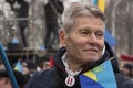 Kiev, Ukraine - January 18th: Protesting at the rally for President Petro Poroshenko`s resignation Royalty Free Stock Photo