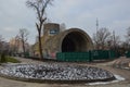 KIEV, UKRAINE - JANUARY 7, 2020: Tunnel under the Dnieper or Stalin Metro in Obolon