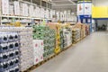 Kiev, Ukraine. July 19 2019 Crates of beer at a wholesale store. Thirst Management Concept