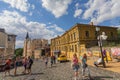 Kiev, Ukraine - July 02, 2017: Peoples walk on Andreevsky Descent street