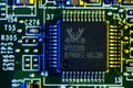 KIEV, UKRAINE - JULY 23,2021: Realtek rmc chip rst 5209 microchip installed on an electronic board, close-up Royalty Free Stock Photo