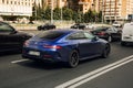 Kiev, Ukraine - June 19, 2021: Blue Mercedes-Benz GT 63 S AMG V8 BiTurbo in the city. Mercedes AMG Royalty Free Stock Photo