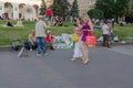 Kiev, Ukraine - June 19, 2016: Citizens and tourists leave on th