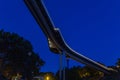 Kiev, Ukraine - JUNE 23, 2019. A new pedestrian - bicycle bridge in Kiev, also called the Klitschko Bridge, a view from Royalty Free Stock Photo