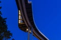 Kiev, Ukraine - JUNE 23, 2019. A new pedestrian - bicycle bridge in Kiev, also called the Klitschko Bridge, a view from Royalty Free Stock Photo