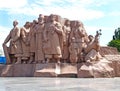 KIEV, UKRAINE. Sculptural composition of the complex `Arch of Friendship of Peoples