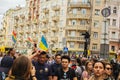 Kiev, Ukraine, 06.23.2019. LGBT parade, March of equality for the rights of gays, lesbians, transvestites. Gender non-binary