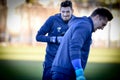 Kiev, UKRAINE - March 14, 2019:  Denys Boiko  during the UEFA Europa League match between Dynamo Kiev vs Chelsea (London, England Royalty Free Stock Photo