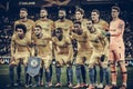 Kiev, UKRAINE - March 14, 2019: General total group photo FC Chelsea team during the UEFA Europa League match between Dynamo