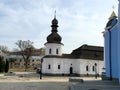 Kiev. Ukraine - March 2017: Refectory church at the Mikhailovsky Monastery in Kiev.