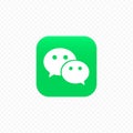 Kiev, Ukraine - March 30, 2021: WeChat icon. Social media icons. Realistic Periscope app. UI UX white user interface
