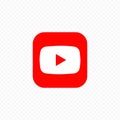 Kiev, Ukraine - March 30, 2021: You Tube icon. Social media icons. Realistic You Tube app. UI UX white user interface