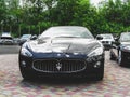 Kiev, Ukraine - May 14, 2011: Black supercar Maserati GranTurismo in the city