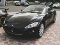 Kiev, Ukraine - May 14, 2011: Black supercar Maserati GranTurismo in the city