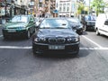 Kiev, Ukraine - May 14, 2011: BMW M3 E46 at a traffic light. BMW with funny numbers