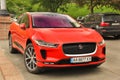 Kiev, Ukraine - May 3, 2019: Jaguar I-Pace EV400 parked in the city