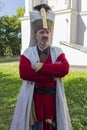 Kiev, Ukraine - May 09, 2018: Man in the form of a janissary