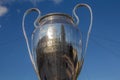 Kiev, Ukraine - May 24, 2018: Model of a cup of the Champions League of UEFA ustanvlenny on the sofiyevsky square