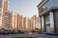 Modern buildings in the Obolon district of Kiev Royalty Free Stock Photo