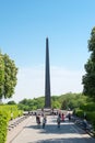 Monument to Unknown Soldier at Park of Eternal Glory. a famous tourist spot in Kiev, Ukraine Royalty Free Stock Photo