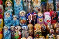 Kiev, Ukraine - May 12, 2018: Nested dolls with different characters including President Donald Trump