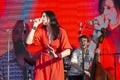 Kiev, Ukraine - May 19, 2019: Performers on the stage of Kleizmer Music Festival