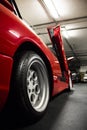 Kiev, Ukraine - May 22, 2021: Red luxury supercar Lamborghini Diablo Koenig with open door. Exclusive red supercar Royalty Free Stock Photo