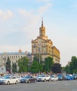 Traffic jam Khreschatyk street Kiev