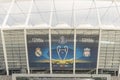 KIEV, UKRAINE - May 20, 2018: View of NSC Olympic stadium on the eve of the final match of UEFA Champions League-2018 in