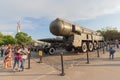 Kiev, Ukraine - May 09, 2016: Visitors to the museum of military equipment