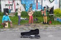 Kiev, Ukraine - May 19, 2016: Young musical group