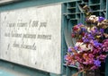 2011.09.09, Kiev, Ukraine. Memorial plaque of the famous poet.