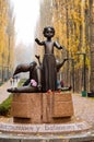 Kiev Ukraine - November 09, 2019. Granit Broken Doll and Toys, symbol monument to children executed in Babi Yar, place of