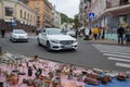 Kiev, Ukraine - October 1, 2017: Flea market in the Andrew's Descent