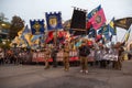 Kiev, Ukraine - October 14, 2017: Nationalist parties and movements during the march Royalty Free Stock Photo