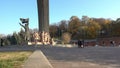 Peoples` Friendship Arch in Khreshchaty Park. Kiev