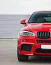 Kiev, Ukraine; October 17, 2016; Red BMW X6 M in the city Royalty Free Stock Photo