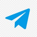 Kiev, Ukraine - October 10, 2020: Telegram - popular social media button icon, instant messenger logo of Telegram. Editorial