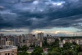 Kiev Ukraine panorama view storm day building