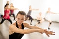 Kiev. Ukraine 06.20.2018. professional dancer. young girls in a dance lesson in a modern dance school.